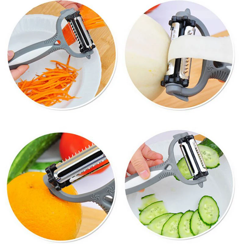 3 в 1 вращающийся пилинг нож спиратор Многофункциональные кухонные инструменты