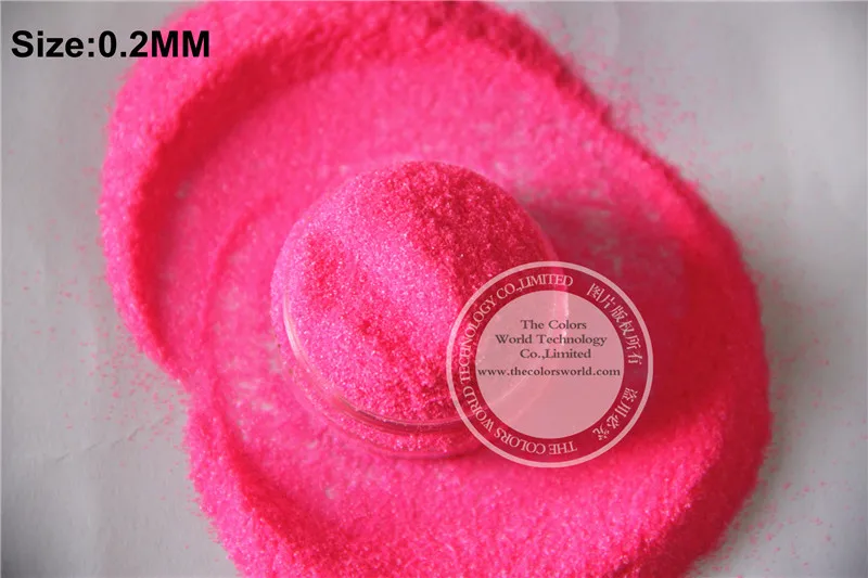 

TCF502 Neon Shocking Pink Colors 0.2mm size solvent resistant glitter for nail Art nail Polish or other DIY decoration