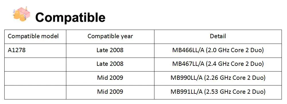 Дисплей для Macbook Pro 1" A1278 Полный ЖК-экран дигитайзер сборка 2008 2009 год 1280x800