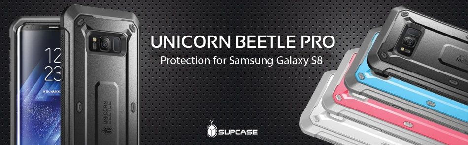 SUP чехол для samsung Galaxy S8 чехол 5," Единорог Жук UB Pro полный корпус прочная кобура крышка без встроенной защиты экрана