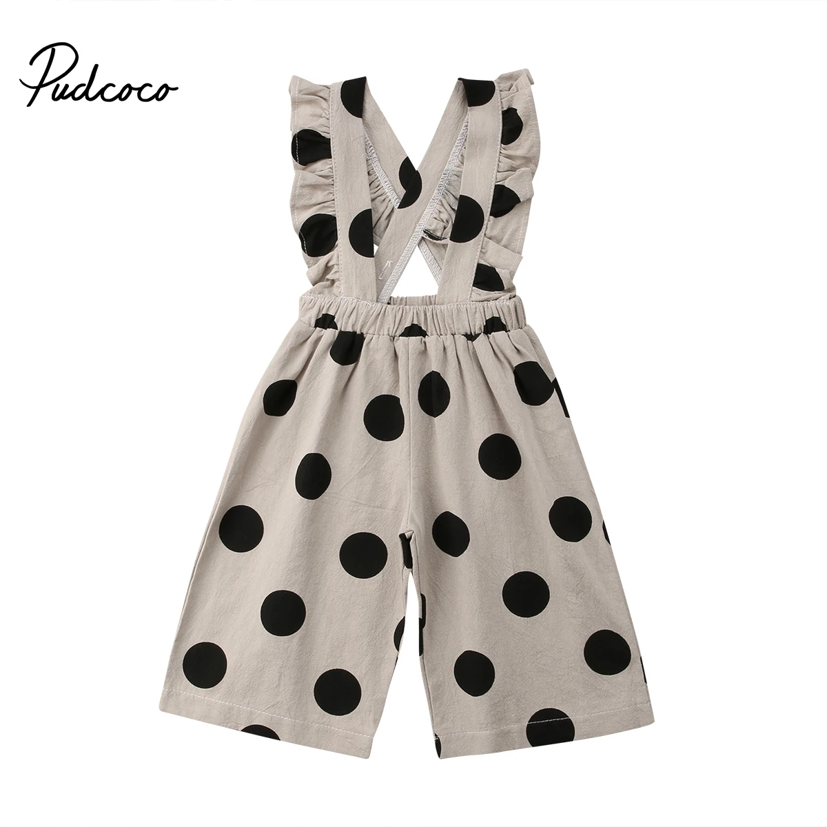 Детские джинсовые комбинезоны комбинезон с оборками для маленьких девочек