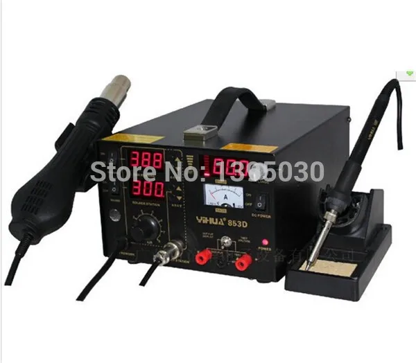 Многофункциональная паяльная станция SMD/SMT с термофеном источник питания
