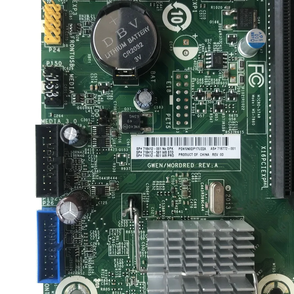 SZWXZY отлично подходит для HP 400 G1 MT материнская плата H81 DDR3 718772-001 718412-001 718412-501 MS-7860 REV: 1