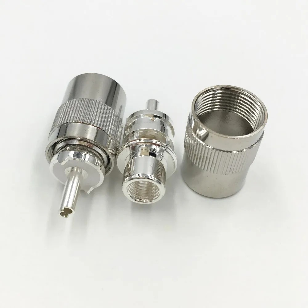 5 шт латунный UHF PL259 штекер для припоя RG58 RG142 / RG5 RG6 5D FB RG8 RG213 LMR400 кабель