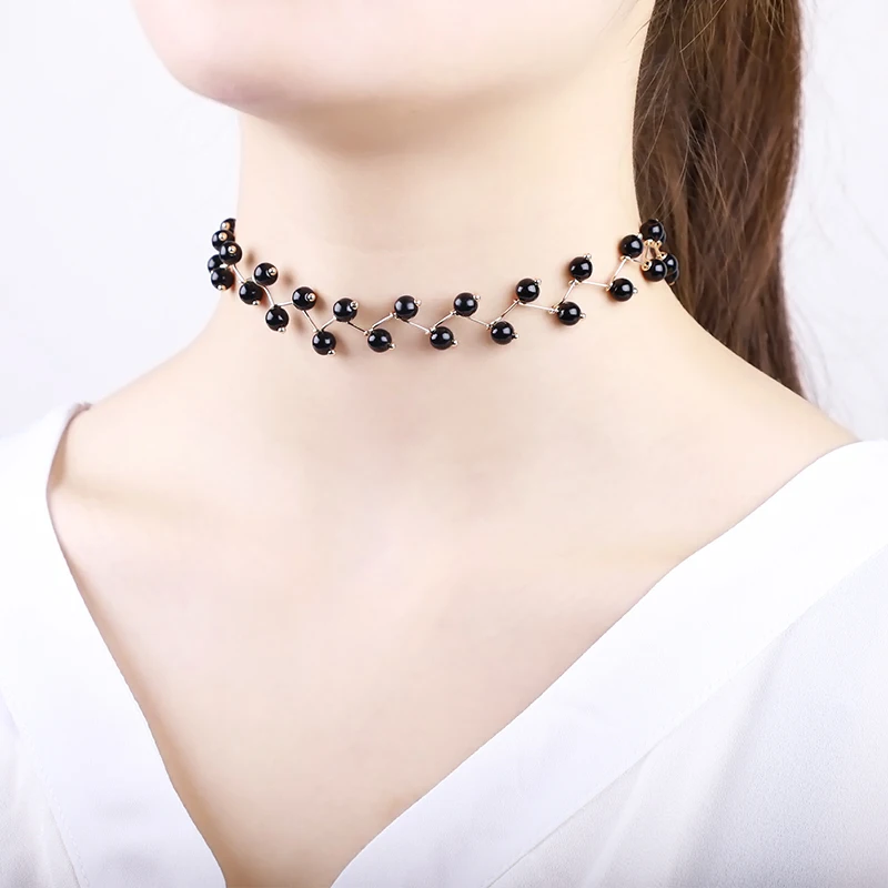 Chocker многослойные жемчужные ожерелья имитация жемчуга ожерелье для женщин