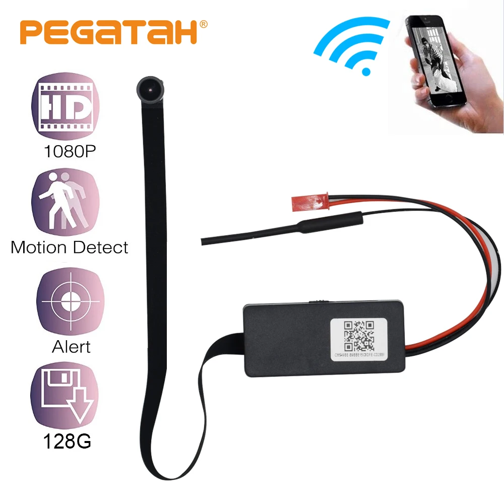 Новинка 1080P Мини Wifi камера P2P 128G TF слот для карты ИК звук видео запись движения