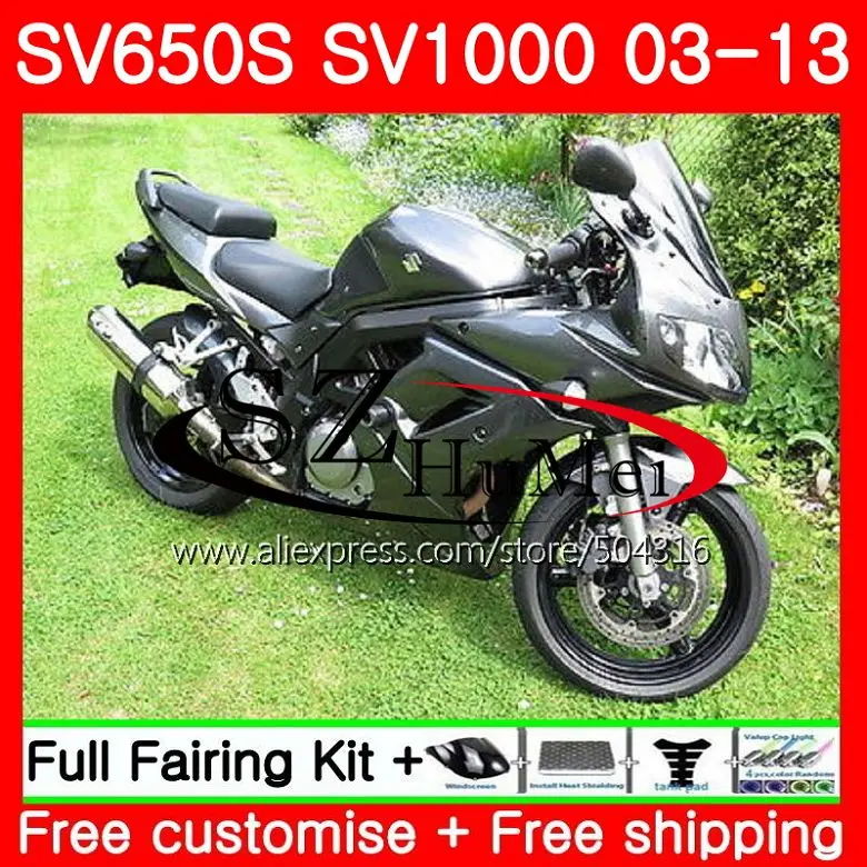 Обтекатель для SUZUKI SV1000S серебристый серый SV650S 03 04 05 06 07 08 106SH9 SV650 1000 S SV 650S 2003 2004 2005 2006