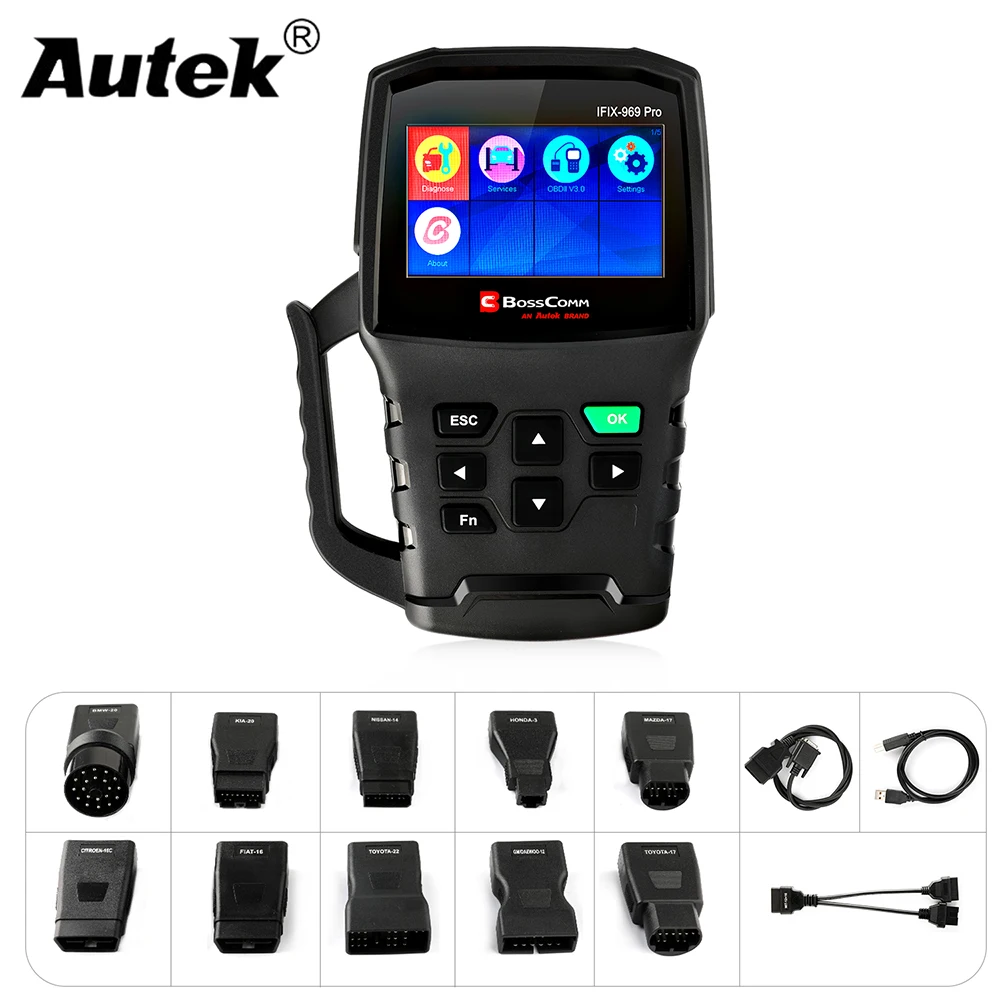 Автомобильный сканер Autek IFIX969 Pro OBD2 диагностический инструмент для проверки
