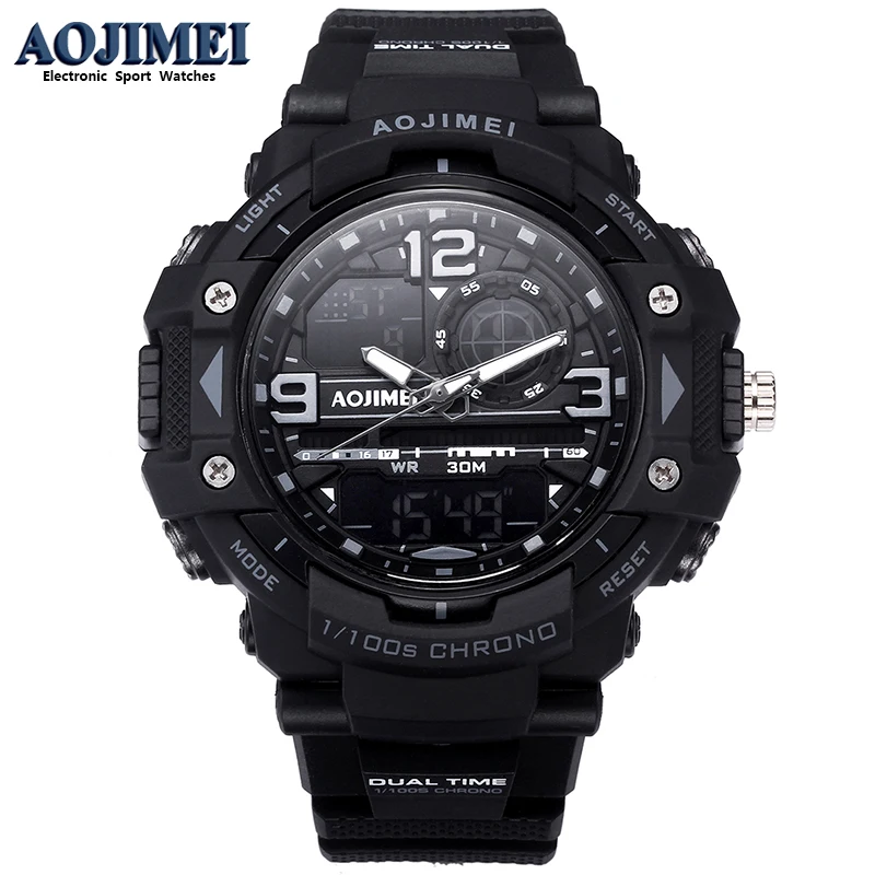 Для Мужчин's Военная Униформа резиновая Спорт цифровой Кварцевые часы бренд