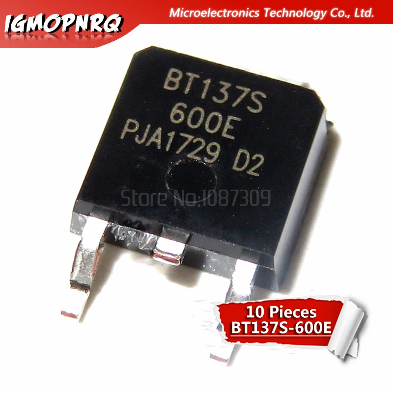 10pcs BT137S-600E BT137S triac SMD TO252 package new original | Электронные компоненты и принадлежности