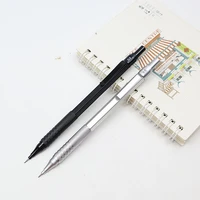 2pcslot high quality full metal mechanical pencil 0 5mm for professional painting and writing school supplies send 2 refills