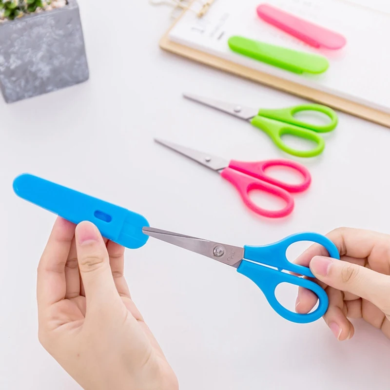 1 шт. безопасные разноцветные ножницы металлические и пластиковые DIY Скрапбукинг