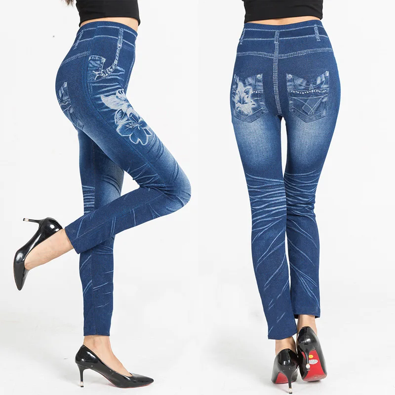 

Ladies Leggings High Waist Printed Pattern Breathable Pants Sports for Women H9