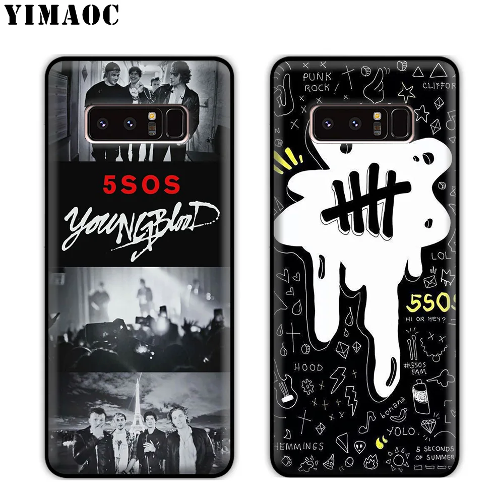 YIMAOC 5 Seconds Of Summer Soft Silicone Case for Samsung Galaxy Note 10 Plus 9 8 A9 A8 A6 2018 A5 A3 2017 2016 |