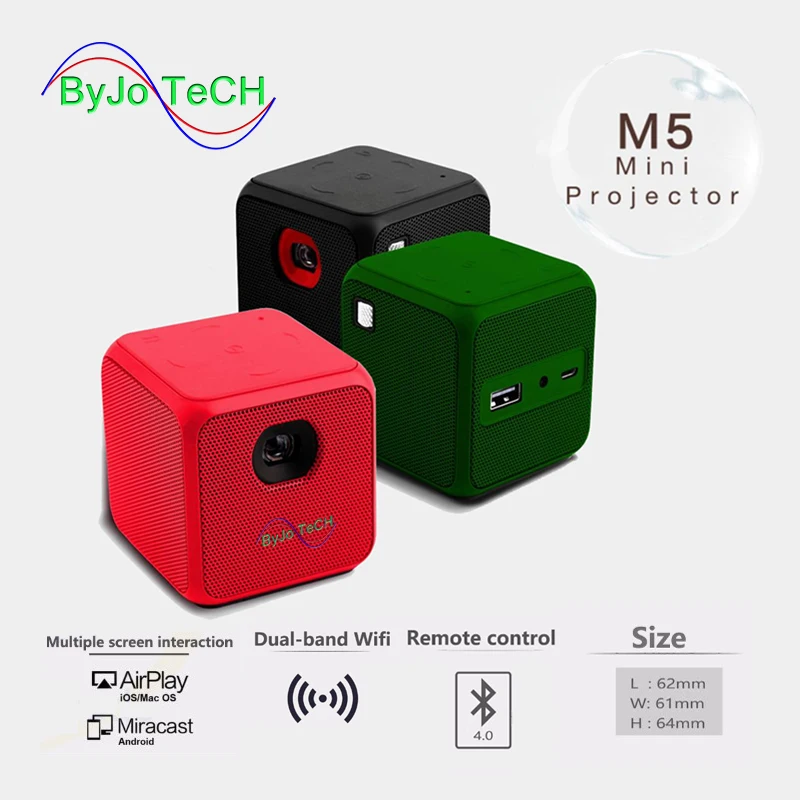 Мини-проектор ByJoTeCH M5 Android Wi-Fi Bluetooth 1080P |