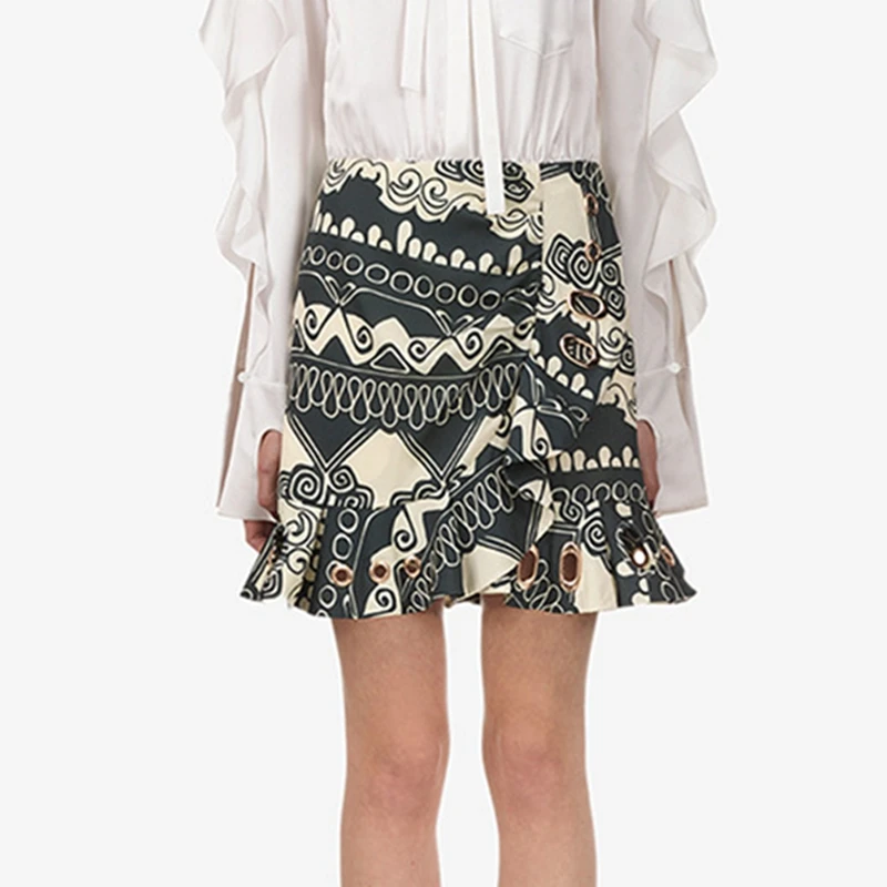 

Printed Skirt Designer Women Vintage Mini Skirts