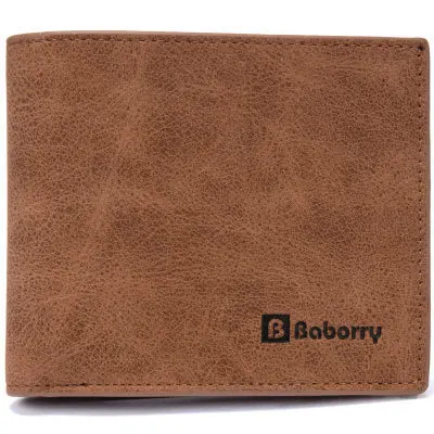 Men Wallet Money Bag Male Bifold PU Leather Coin Change Card Case New Model Style Hot Leisure Urban Compact Hipster Fashion - Цвет: Brown