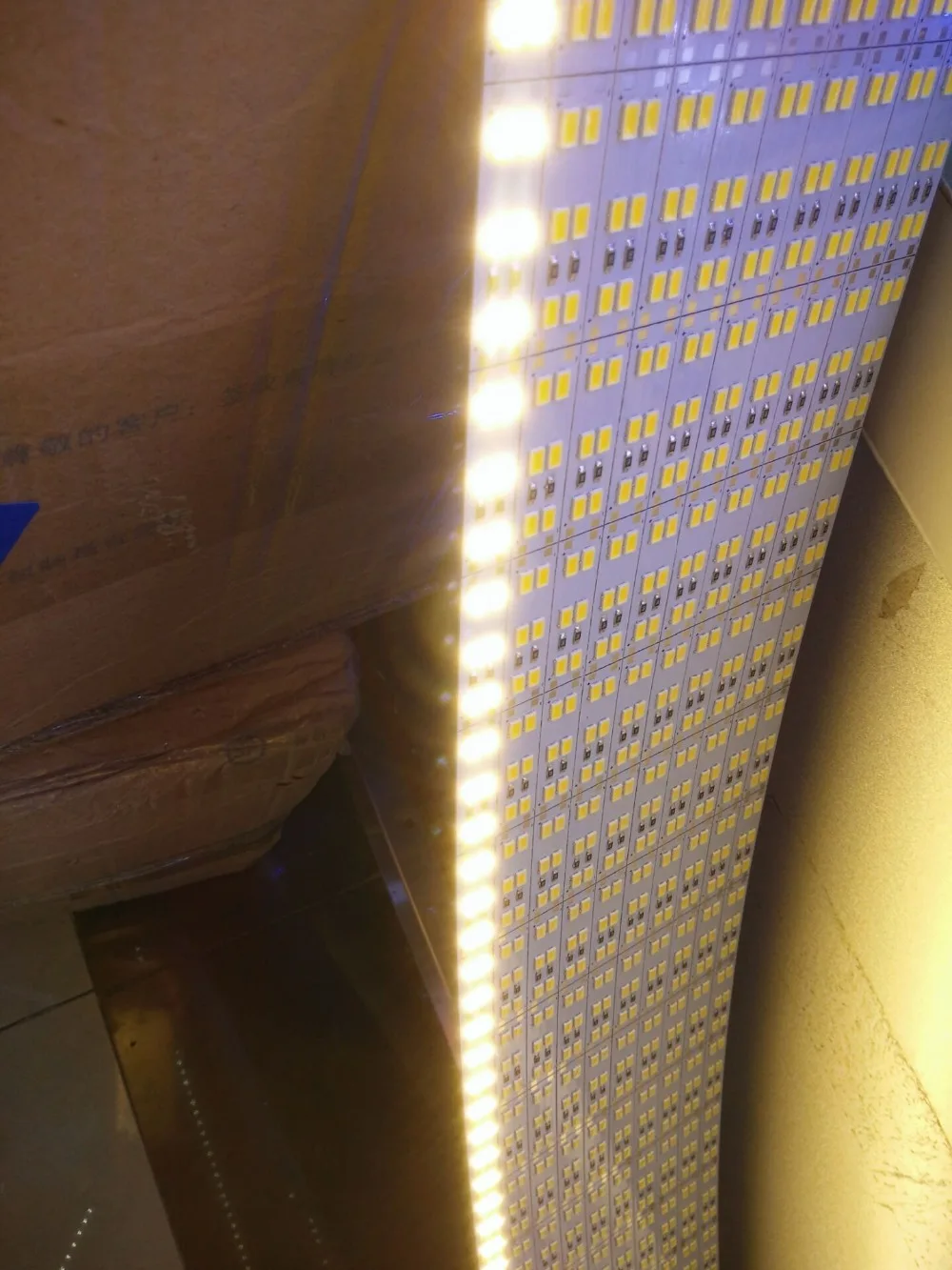 Двухрядная Светодиодная лента 10 шт. * 100 см 12 в пост. Тока 144/168 SMD 5630 Жесткая