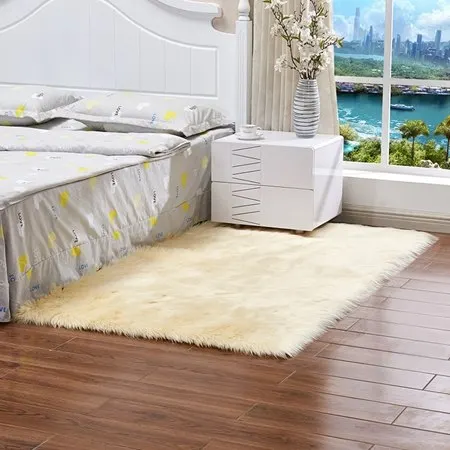 Carpet 9 Серые прикроватные коврики, ворсистый ковер из искусственной овечьей шерсти для гостиной, спальни, чехлы на стулья, теплые длинные пушистые ковры с мехом - Цвет: Carpet 9