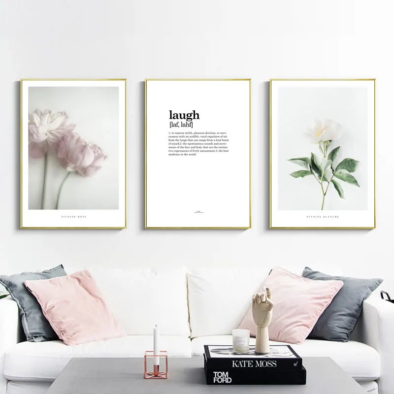 Scandinavian Flower Quotes Nordic Poster Wall Paintings Canvas Art Posters And Prints Pictures For Living Room | Дом и сад