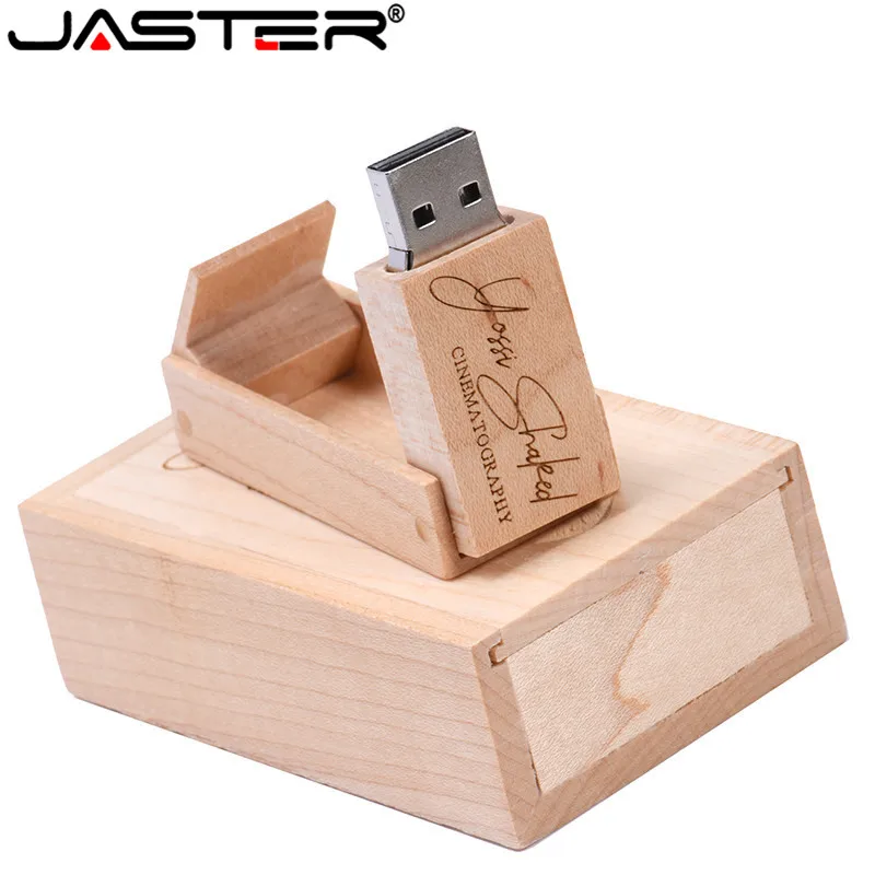 JASTER(более 10 шт бесплатный логотип) Деревянный USB+ коробка USB флэш-накопитель Флешка 4 ГБ 8 ГБ 16 г 32 Гб карта памяти фотография свадебный подарок