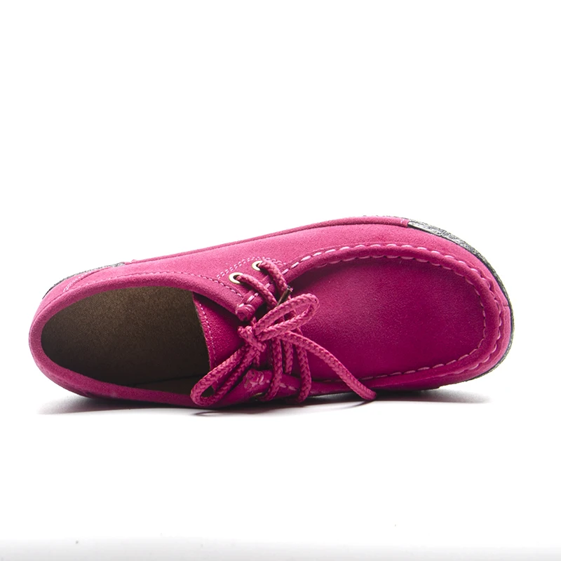 Женские лоферы на платформе Fujin повседневные из натуральной кожи с мягкой