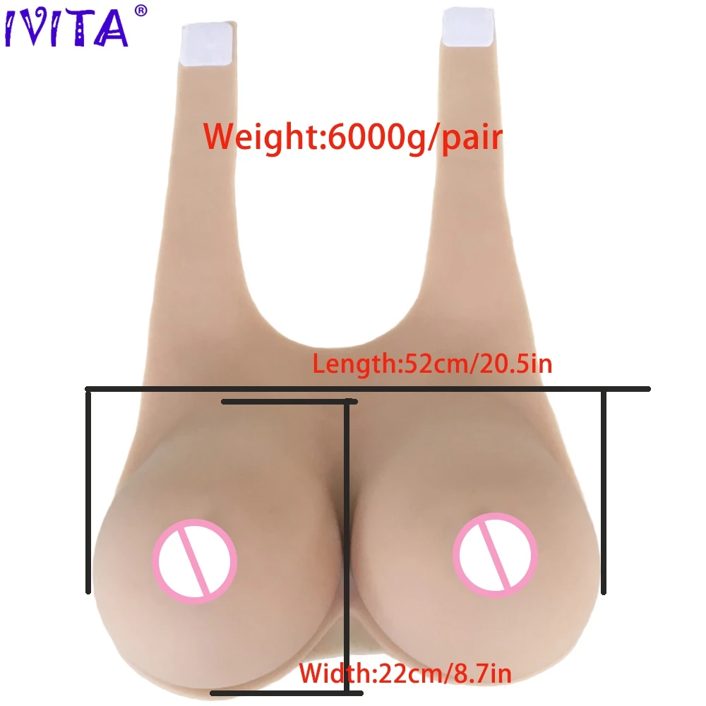 IVITA 6000 г силиконовые формы груди поддельные для трансвеститов силиконовая грудь