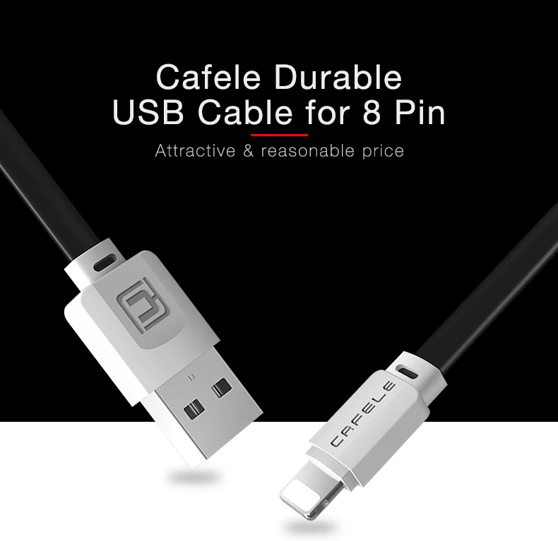 Cafele USB кабель для iPhone 8 8 plus зарядный кабель быстрое зарядное устройство кабель для передачи данных для iPhone 7 6s 5S iPad кабели для мобильных телефонов