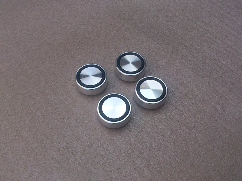 4 шт. Серебристые/черные Алюминиевые ножки для усилителя/акустической стойки