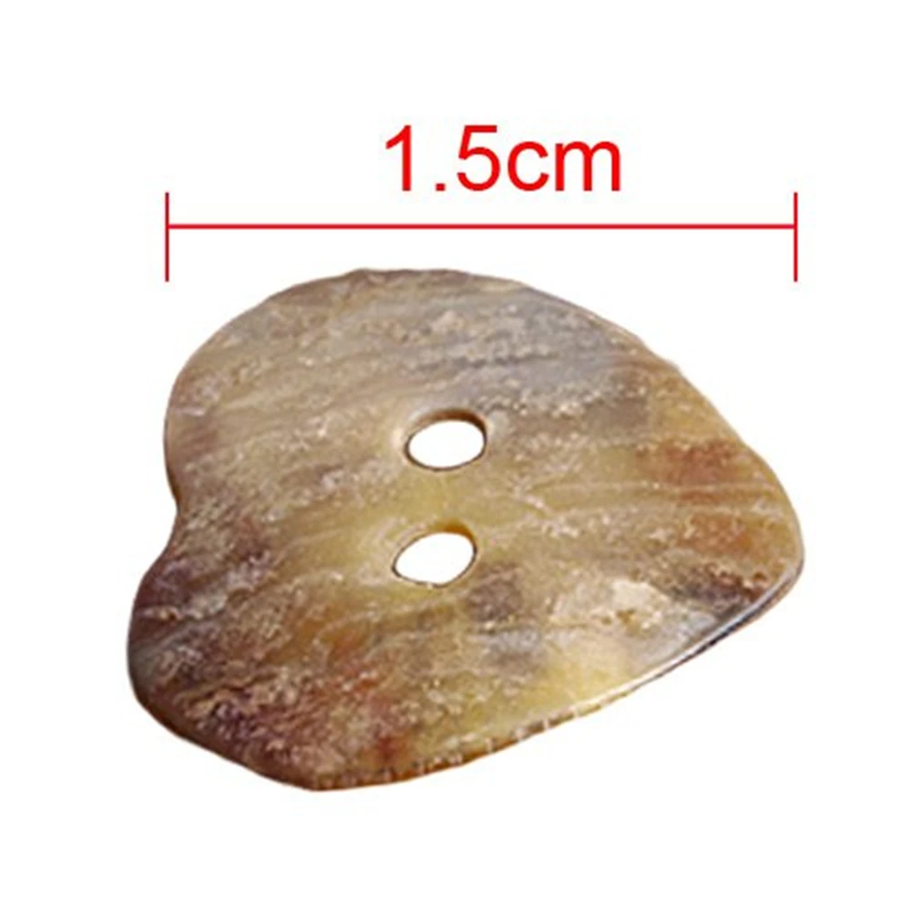 15 мм Mother of Pearl сердце Shell кнопки для одежды натуральный одежда пуговицы для рукоделия