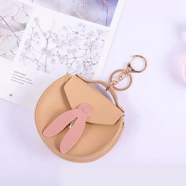 Ears-Khaki 1 шт., модные мини сумочки, сумочки, супер кавайный мультяшный Детский кошелек, сумочка для ключей, карточек, подарок для девочек и женщин - Цвет: Ears-Khaki