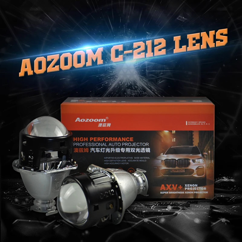 Aozoom 2 5 дюймов C 212 H1 Bi Xenon объектив для Авто Модернизации Hi/Low HID проектор костюм
