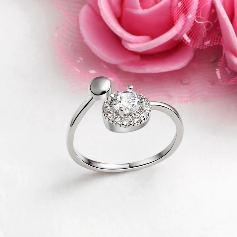 BXW 209 Изысканный Bijoux Мода открытие свадьбы и обручальное кольцо Сделано с Bling