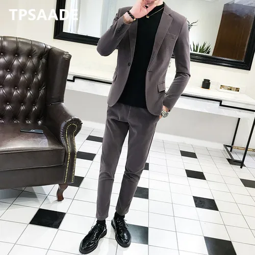 Модный трендовый повседневный костюм из двух частей для банквечерние вечеринки