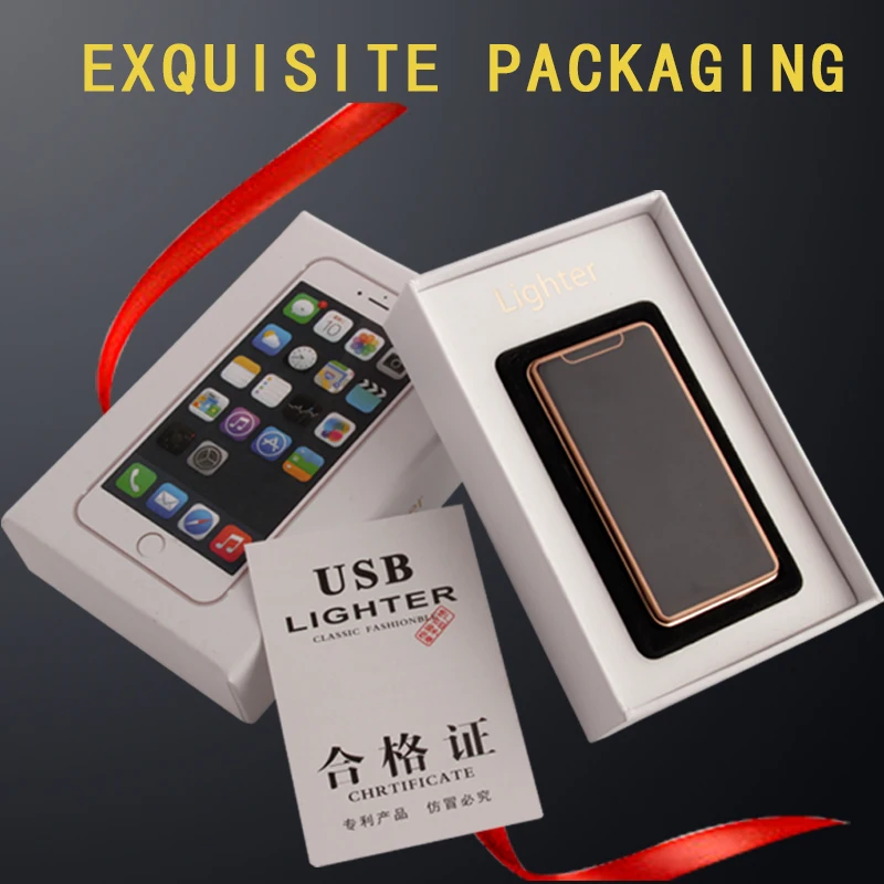 SO3-pingguoX creative new kinds with safety lock together usb windproof cigarette lighter | Дом и сад