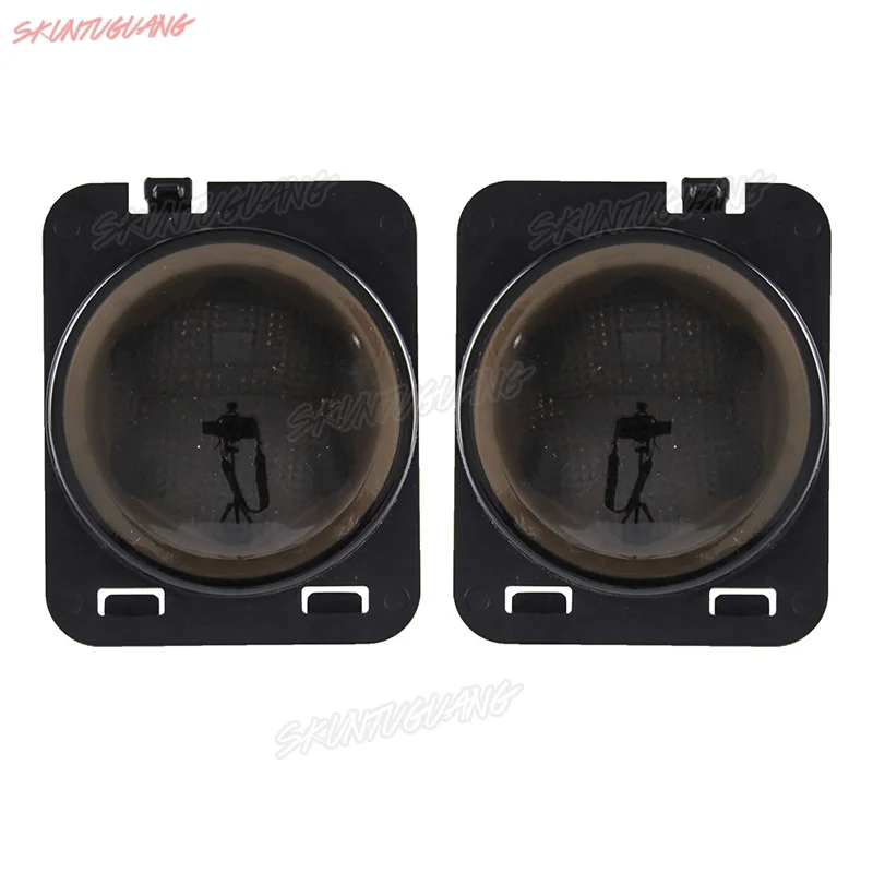 

2PCS LED Front Fender Side Marker Lamp Smoke Lens DRL Turn Signal Light Yellow Parking Lamp for 2007-2017 Jeep Wrangler JK JKU