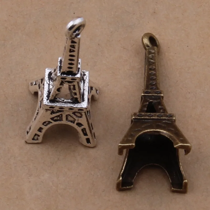 

Hot 50pcs Vintage Tower Pendant Charms Fit Jewelry Chain Ornament/bags/apparel/ear/key Chain Fashion DIY Jewelry Accessories