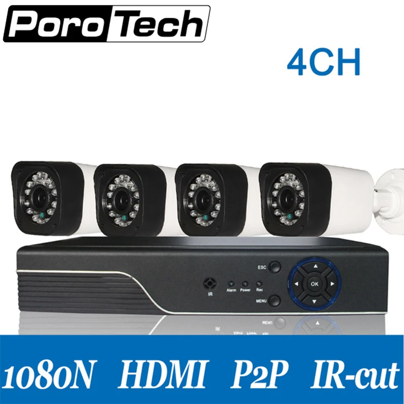E4C F 4CH 2MP AHD CCTV камера безопасности комплект Survelliance система DVR ночного видения|camera
