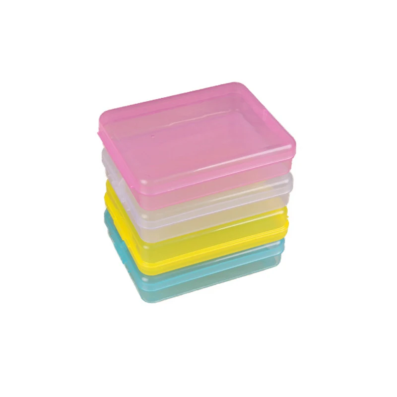 3pcs Transparent Plastic Storage Box Portable Business Card Jewelry Storage Organizer Earring Bead Screw Holder Case Container