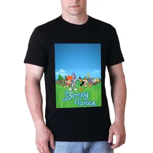 Looney Tunes футболка новый Для мужчин Размеры S к 3XL модные футболки Летние прямые 100%