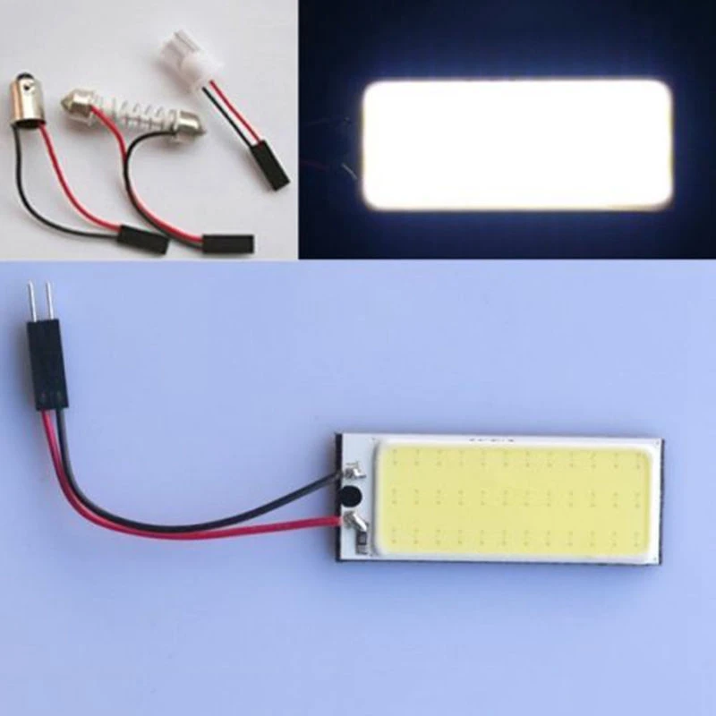 10 шт./лот Автомобильные светодиодные 36 SMD COB Чип 36LED 12V DC панельные лампы с T10 + Festoon