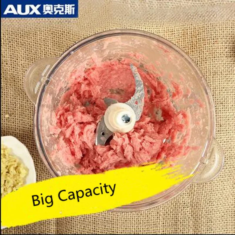 

220V AUX 200W 1.8L Electric Meat Grinder Fast/Slow Gear Multifunctional Vegetable Garlic Chili Meat Mincer EU/AU/UK/US Plug
