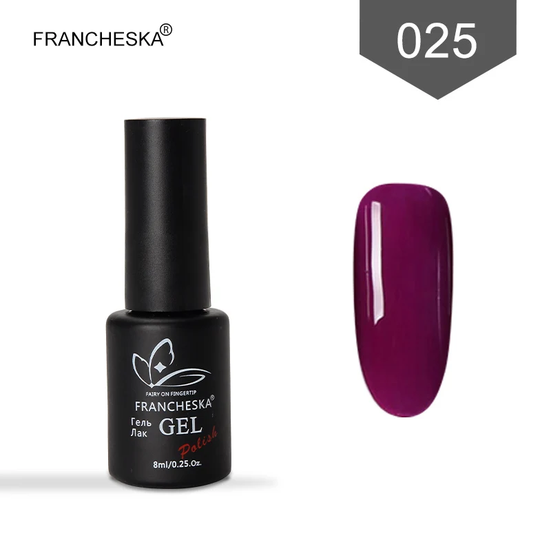 Francheska 025 Francheska гель лак для ногтей гель лак 80 цветов светодиодный УФ nagels spulletjes oje впитывающий полуперманентный Smalto для unghie Гель-лак - Цвет: Francheska 025