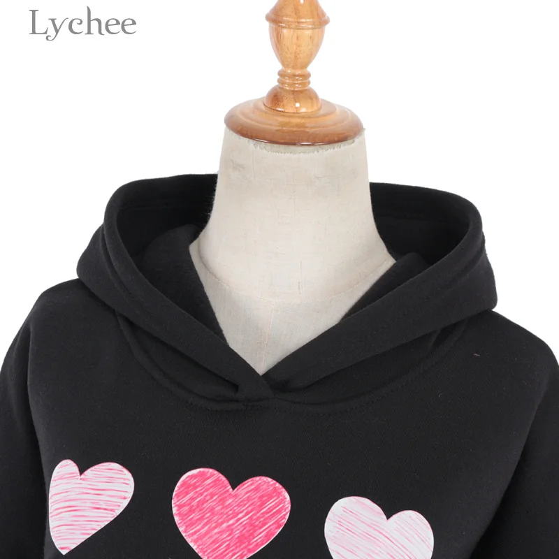 Женский свитшот Lychee с капюшоном в стиле Харадзюку повседневные Свободные