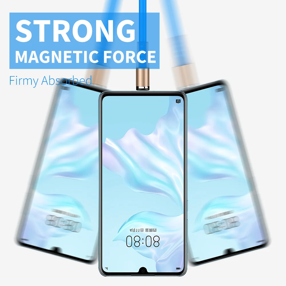 KISSCASE 1 м USB Магнитный зарядный кабель для Xiaomi Huawei Micro Type C Samsung LED Голосовое