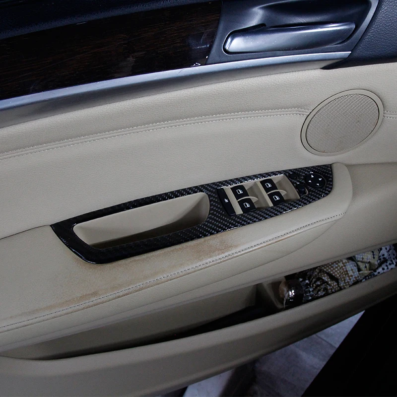 LHD мягкое углеродное волокно для BMW X5 E70 X6 E71 2008-2013 автомобильные аксессуары 4 шт.