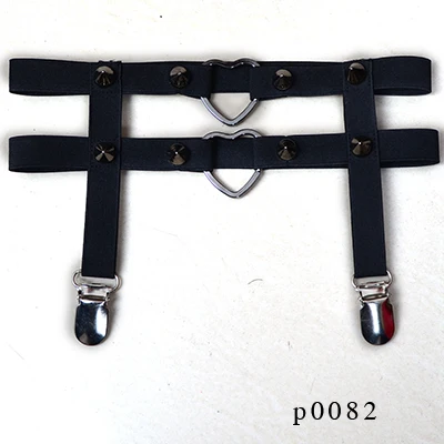 Подвязка с заклепками женское черное сексуальное нижнее белье Пастельная