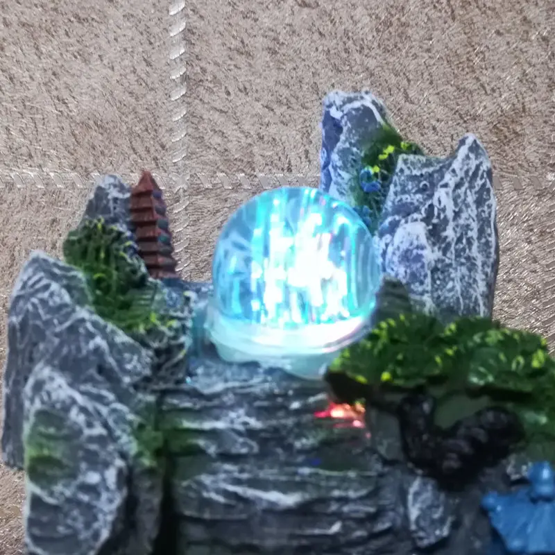 Фонтан для воды Rockery настольный Ландшафтный медитационный увлажнитель воздуха