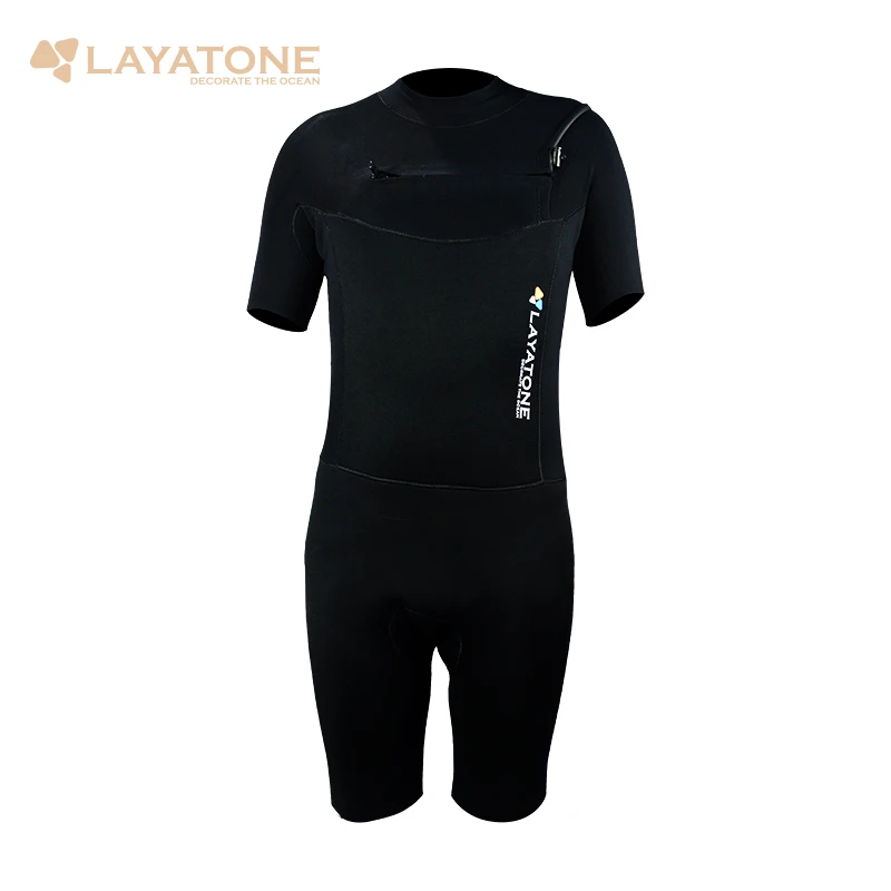 LayaTone гидрокостюм Короткий Мужской 3 мм неопреновый водолазный костюм сёрфинг Сноркелинг дайвинг костюм-цельный купальник Женские влажные костюмы - Цвет: Черный