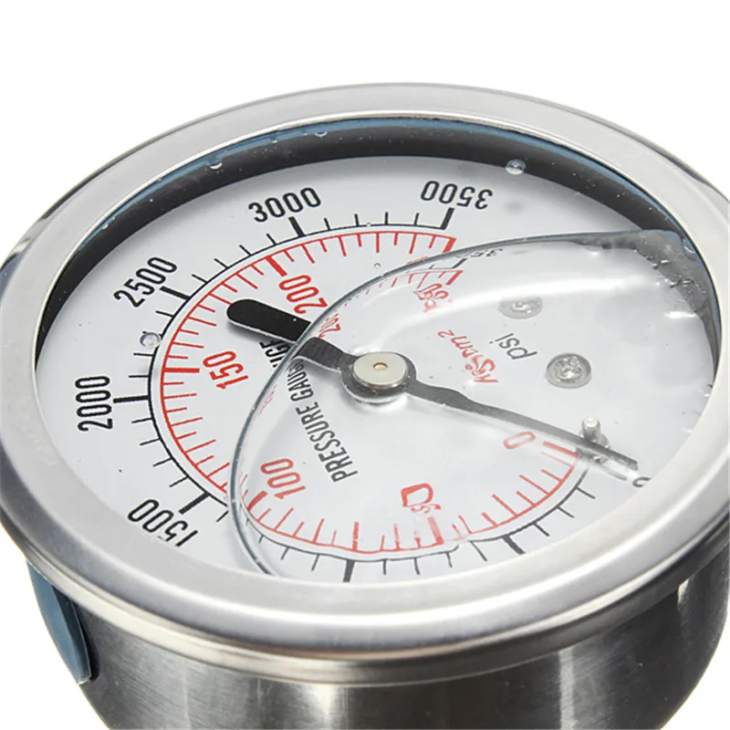 0 3500 PSI гидравлический жидкостный манометр Новое поступление высокое качество|gauge